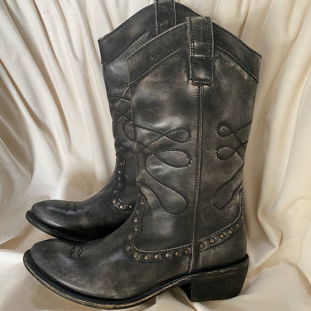 Diba Black Cowboy Boots